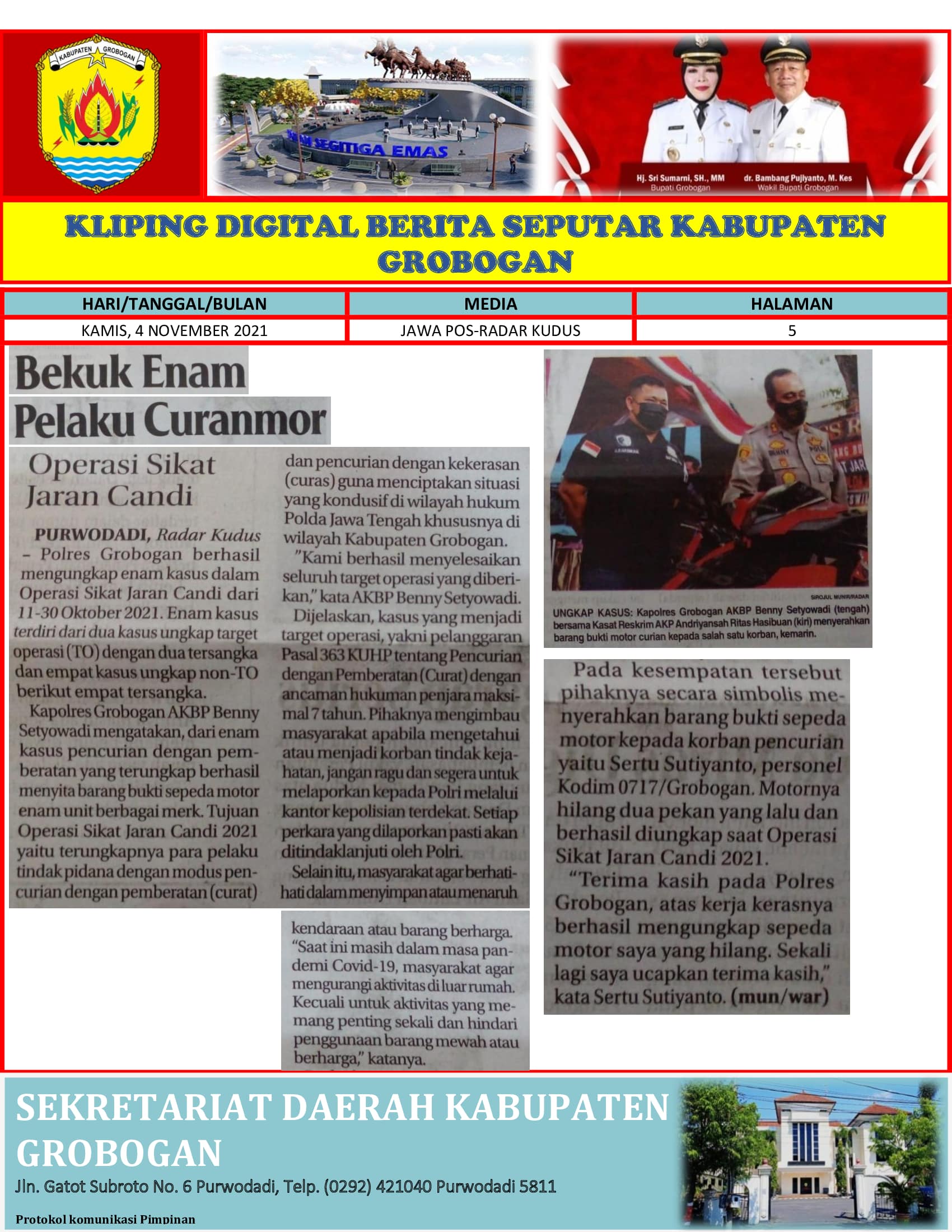 Bekuk Enam Pelaku Curanmor Radar Kudus 4.11.2021