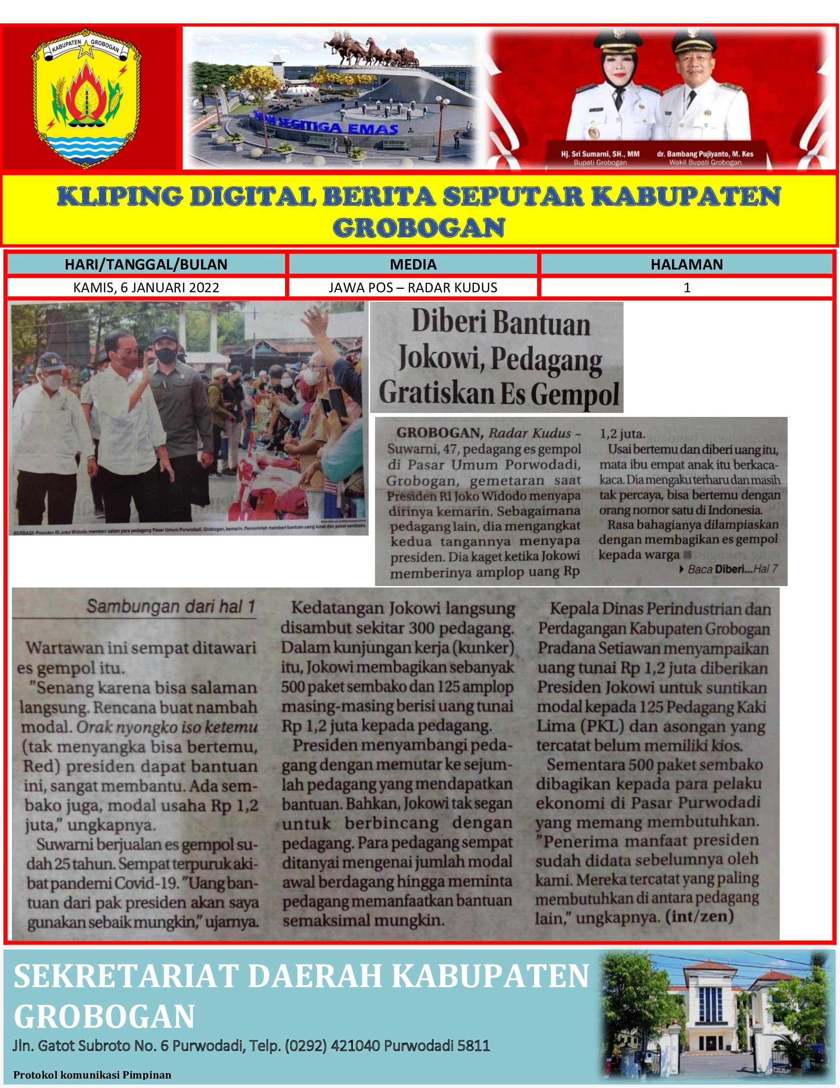 Diberi Bantuan Jokowi Pedagang Gratiskan Es Gempol Radar Kudus 6 Januari 2022