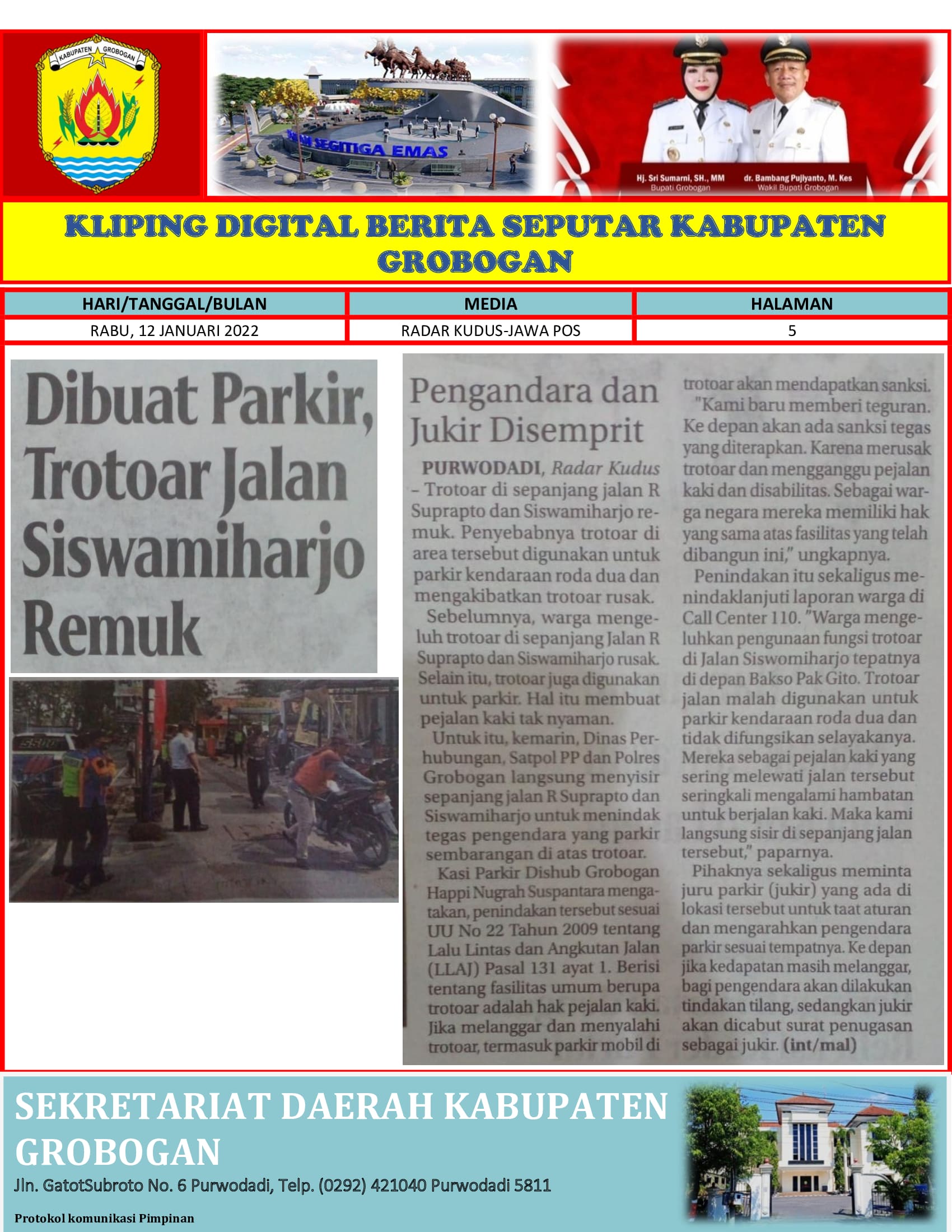 Dibuat Parkir Trotoar Jalan Siswamiharjo Remuk Radar Kudus 12 01 2022
