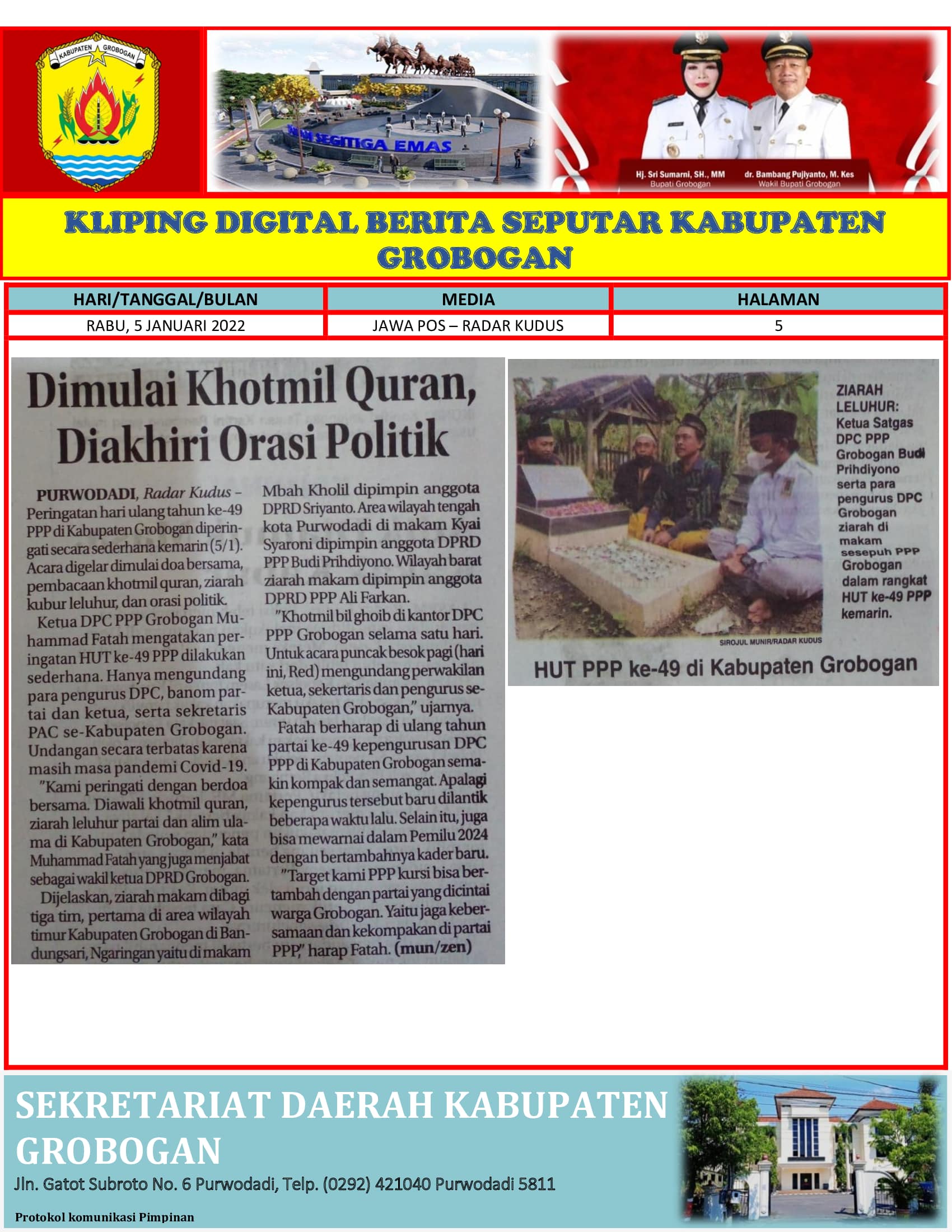 Dimulai Khotmil Quran Diakhiri Orasi Politik Radar Kudus 5 Januari 2022