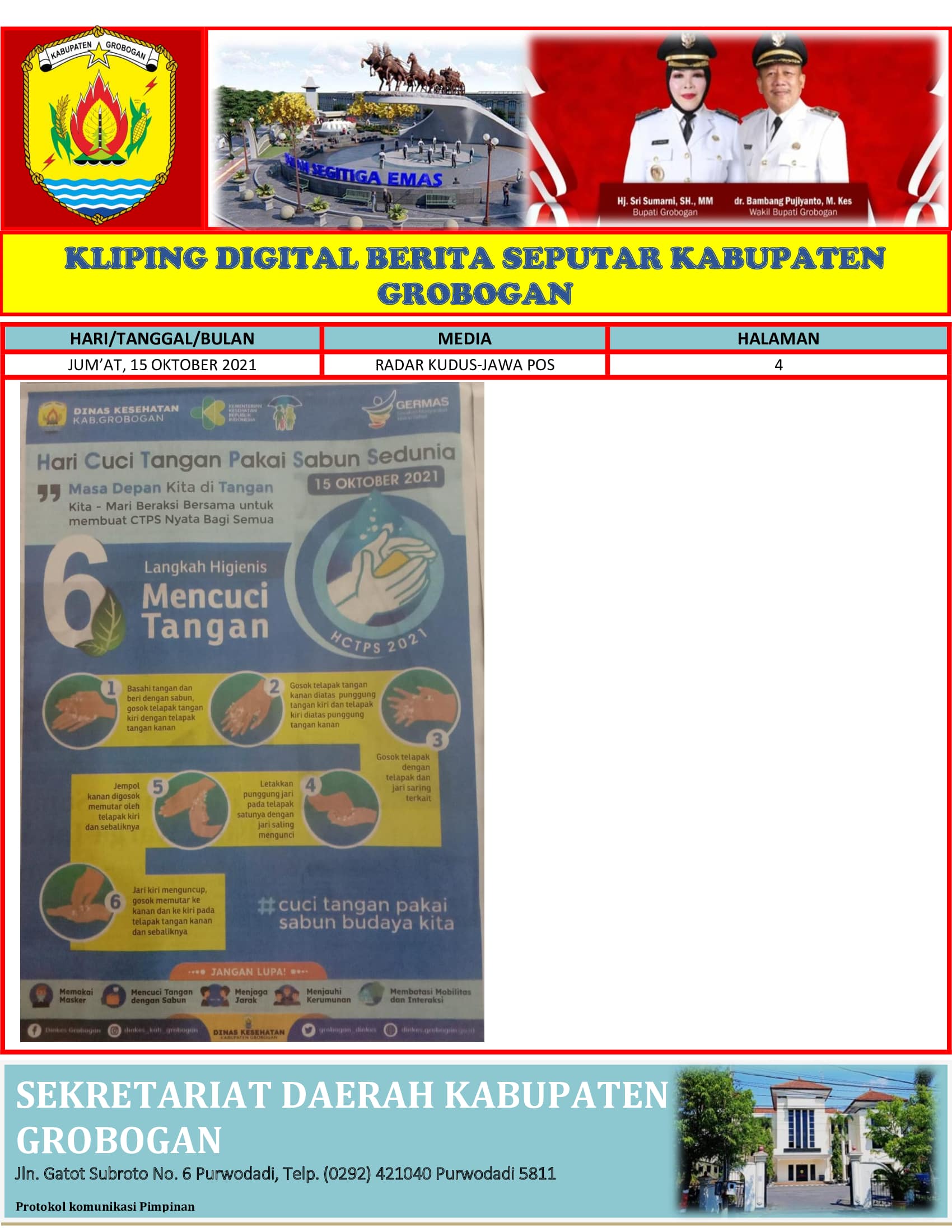 6 Langkah Higienis Mencuci Tangan Radar Kudus 15.10.2021