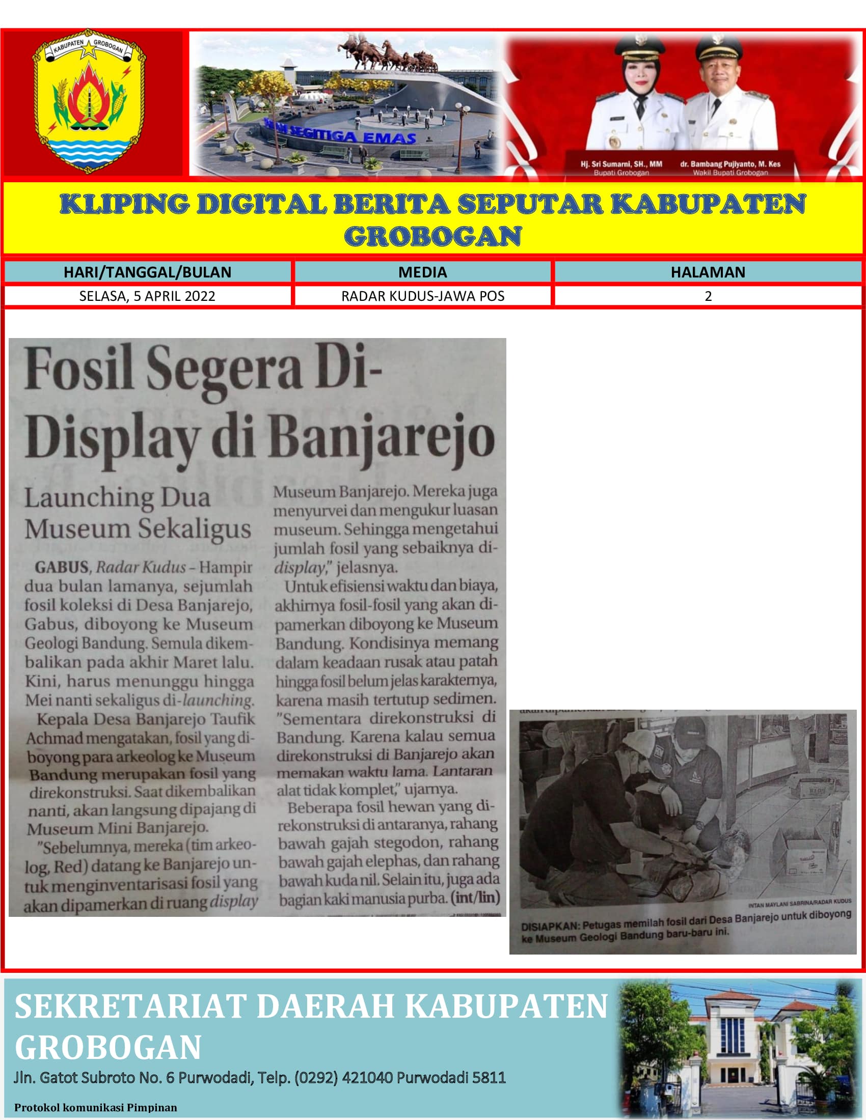 Fosil Segera Di Display di Banjarejo Radar Kudus 5042022
