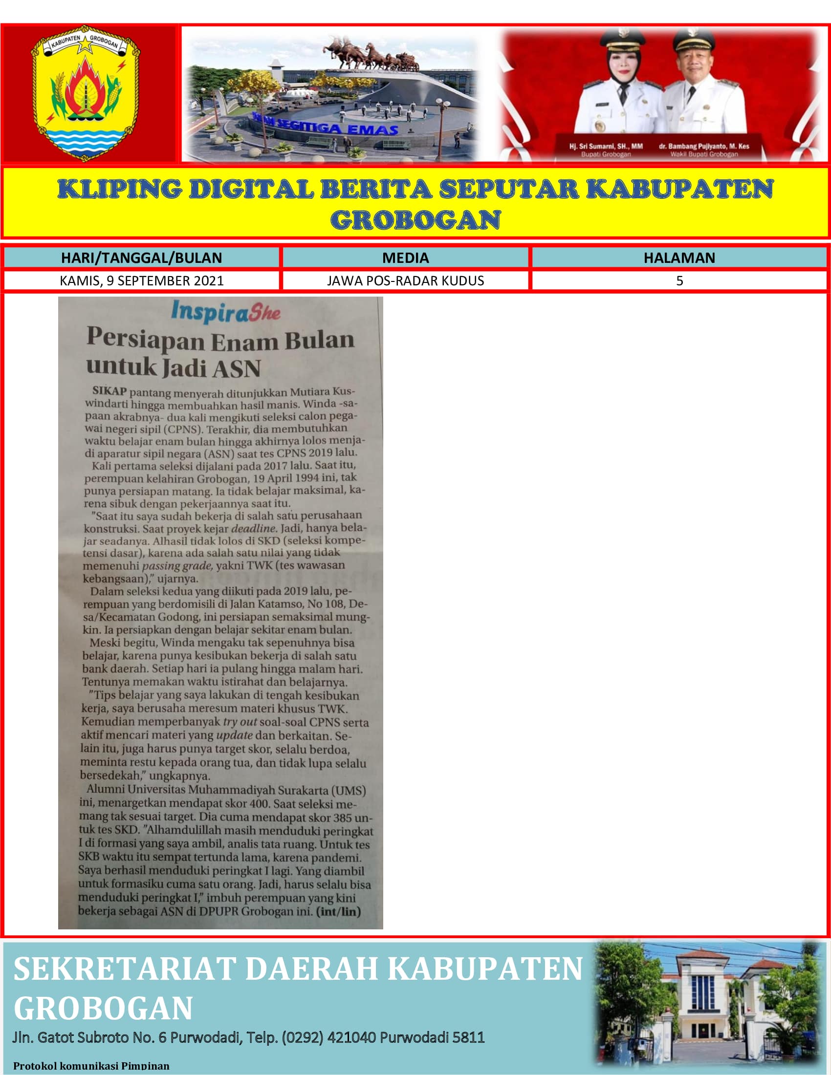 InspiraShe Persiapan Enam Bulan Untuk Jadi ASN Radar Kudus 09.09.2021