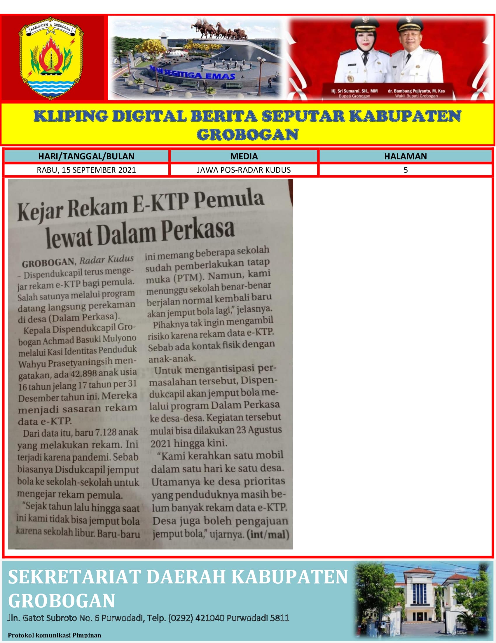 Kejar Rekam E KTP Pemula Lewat Dalam Perkasa Radar Kudus 15.09.2021 min