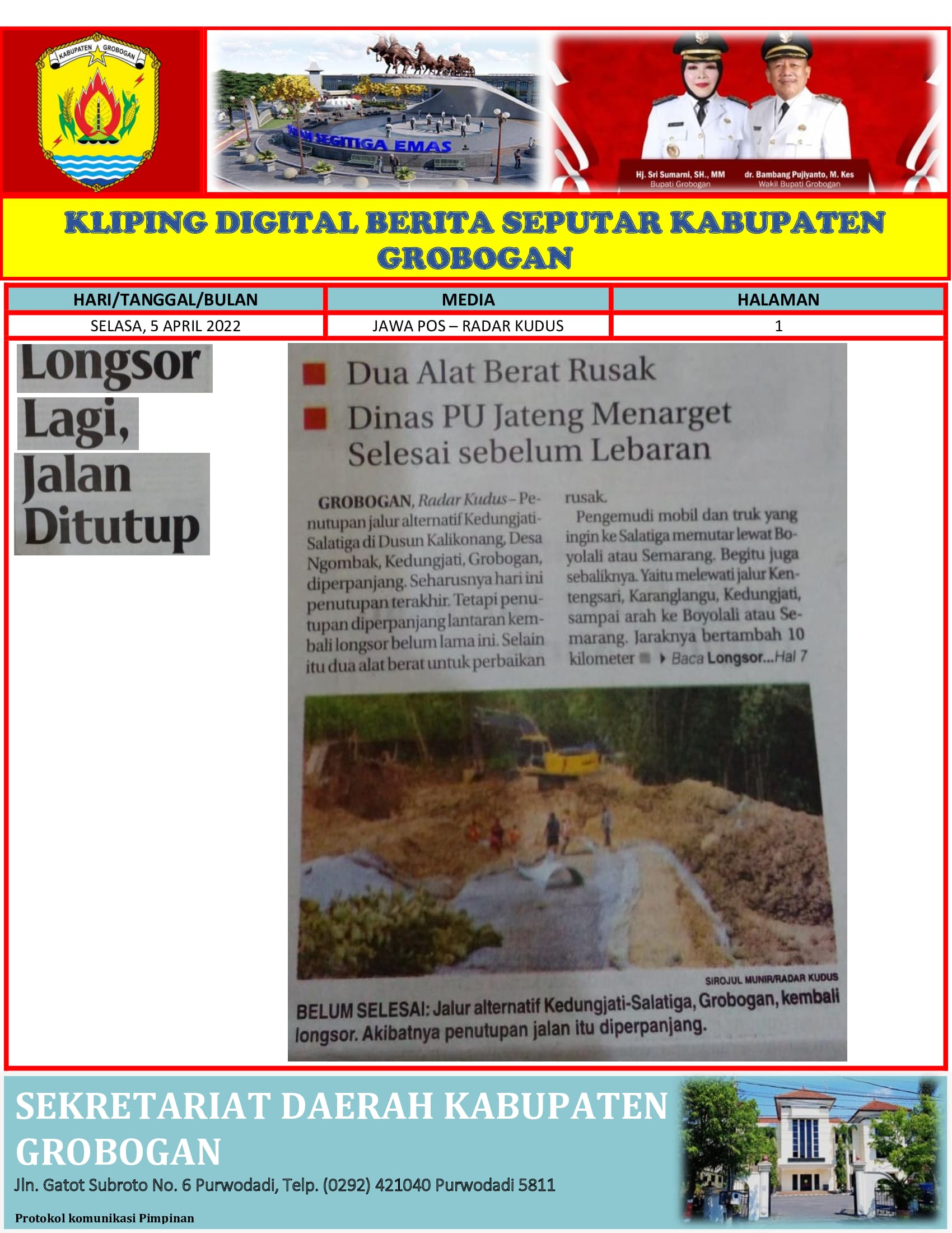 Longsor Lagi Jalan Ditutup Radar Kudus 5042022