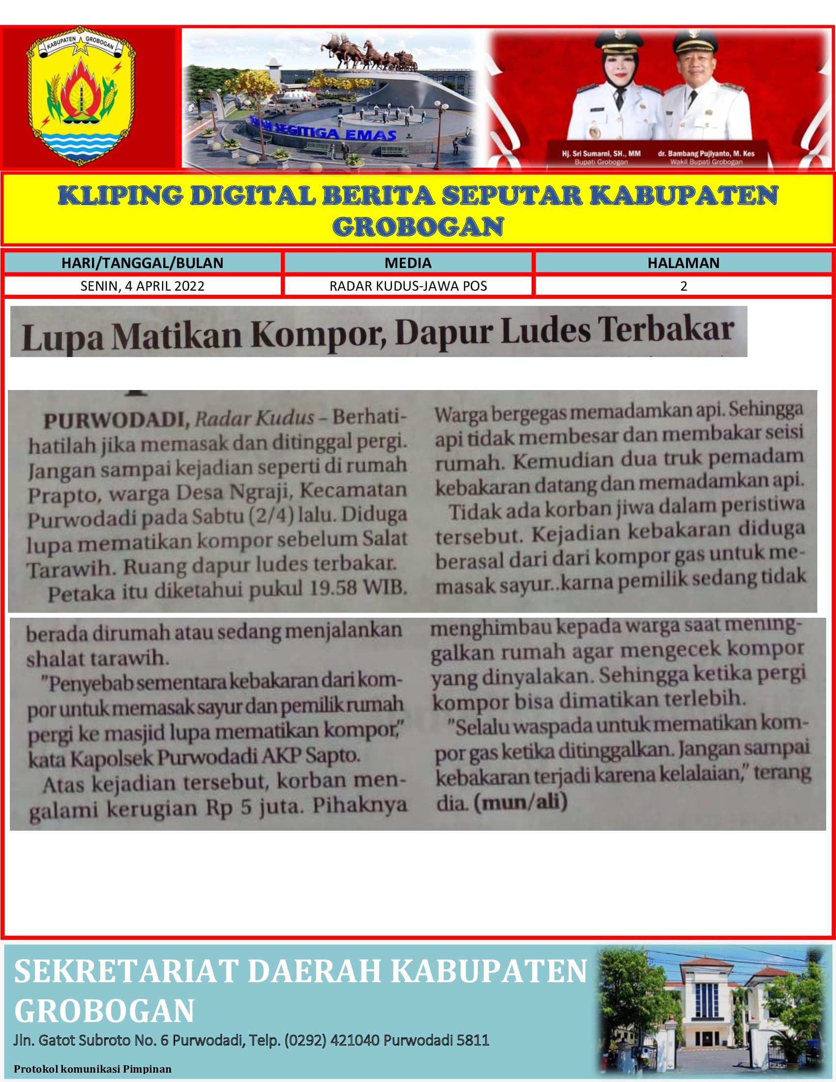 Lupa Matikan Kompor Dapur Ludes Terbakar Radar Kudus 4042022