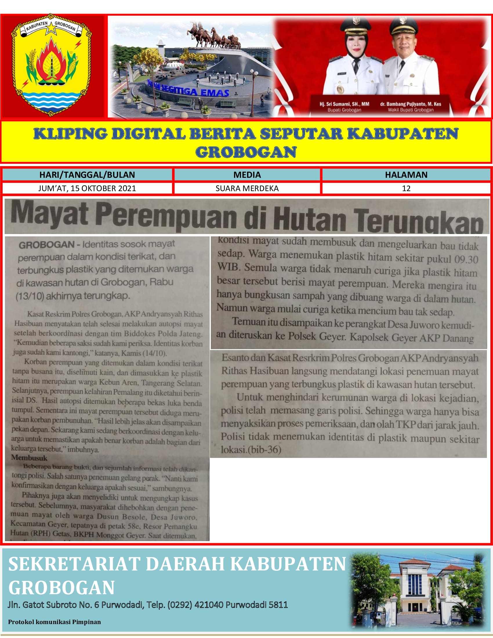 Mayat Perempuan di Hutan Terungkap Radar Kudus 15.10.2021