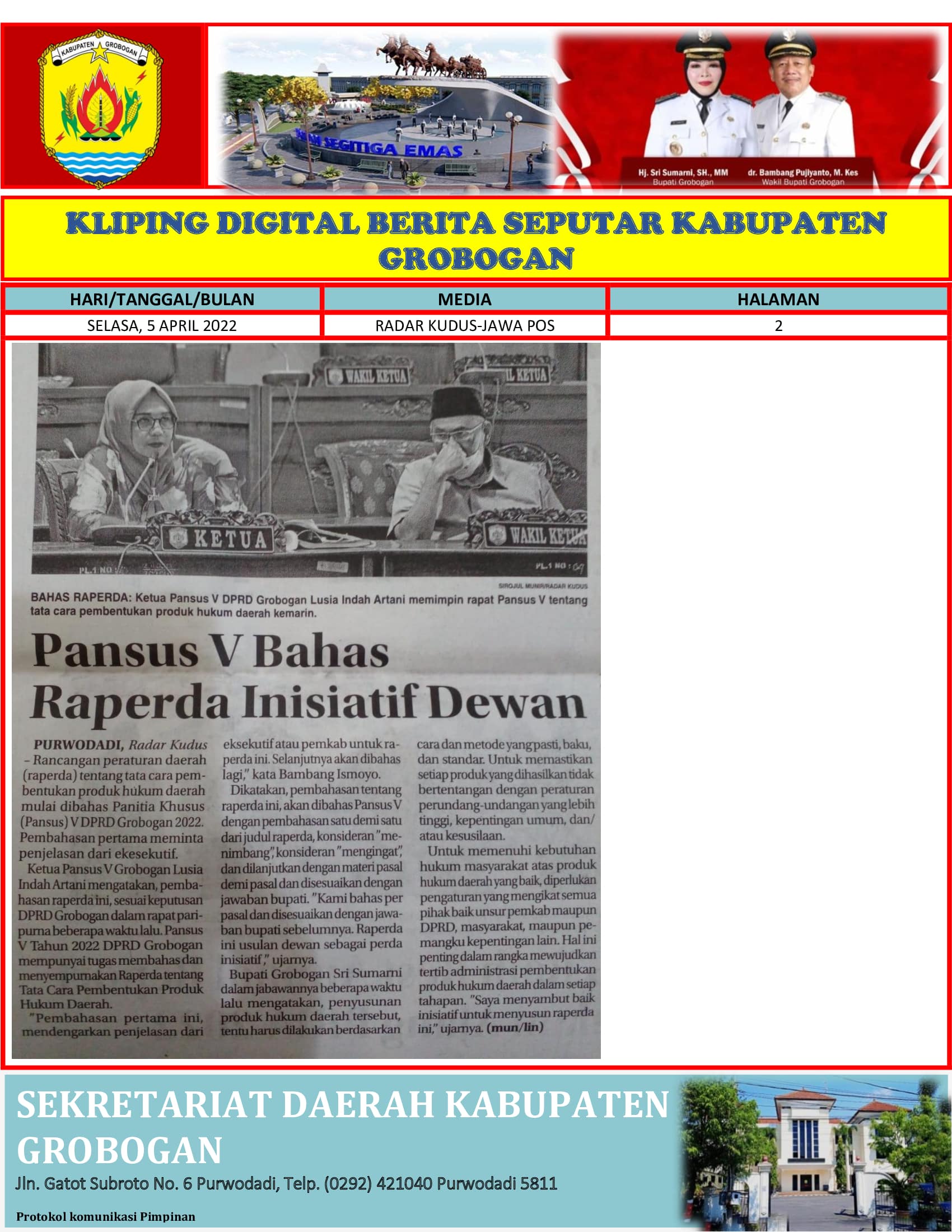 Pansus V Bahas Raperda Inisiatif Dewan Radar Kudus 5042022