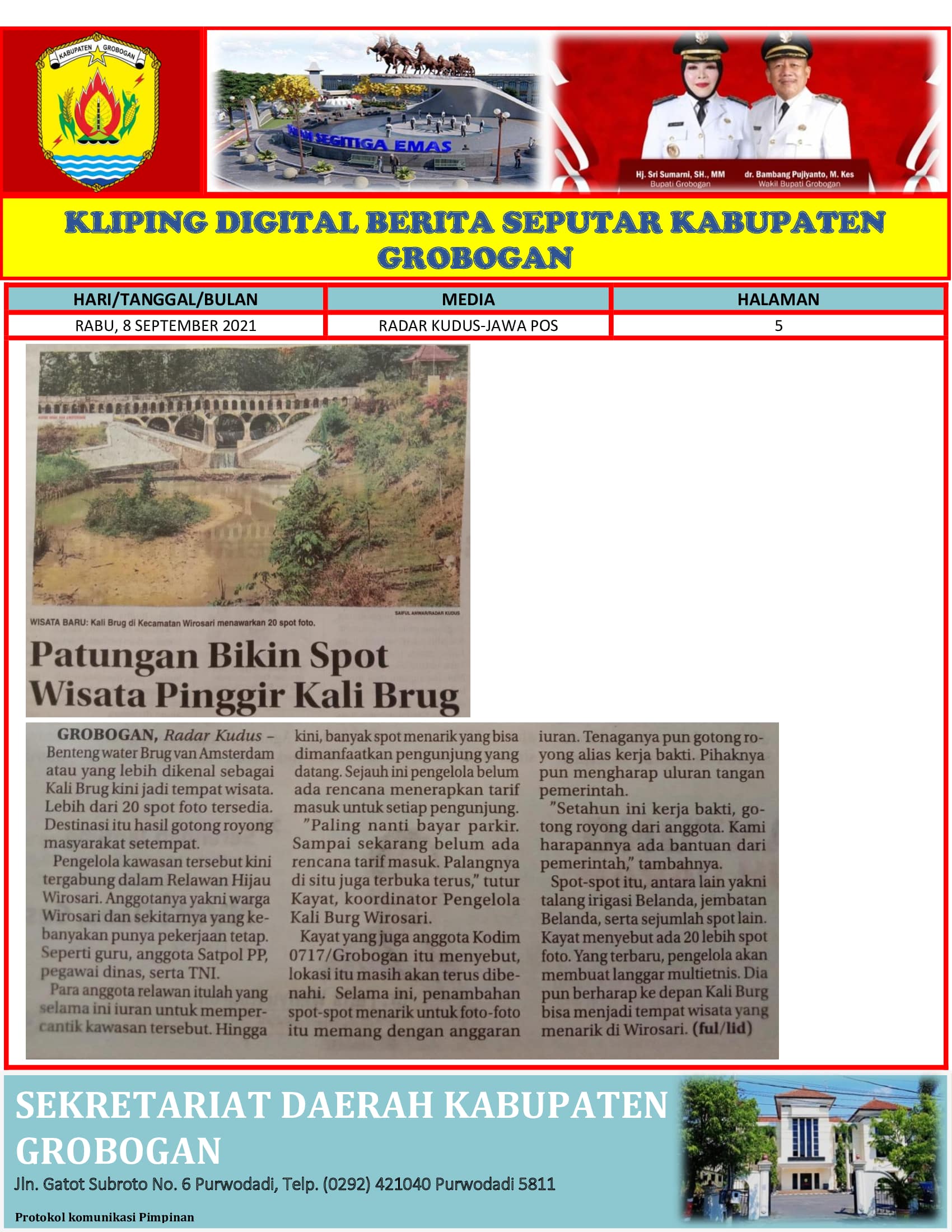 Patungan Bikin Spot Wisata Pinggir Kali Brug Radar Kudus 08.09.2021