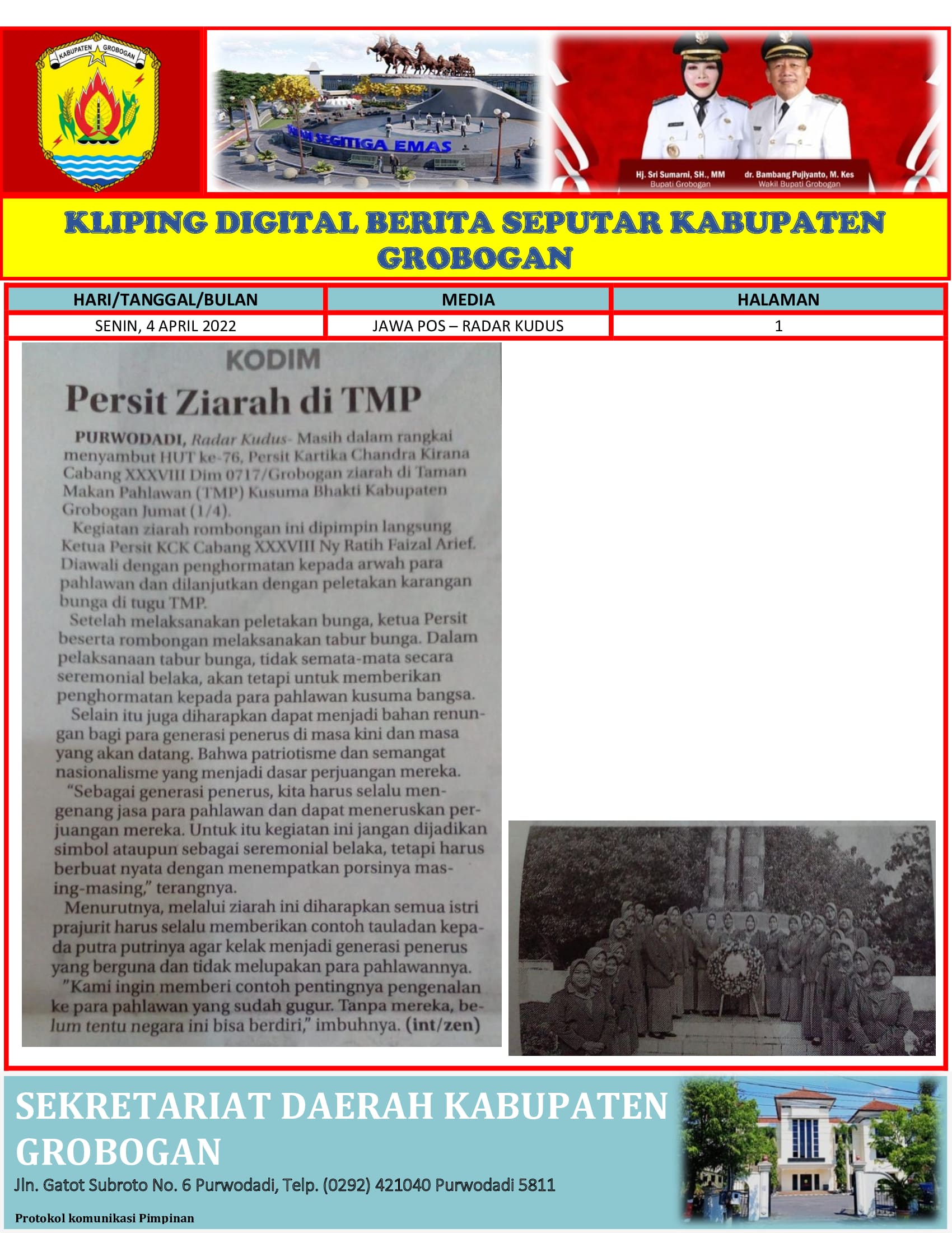 Persit Ziarah di TMP Radar Kudus 4042022