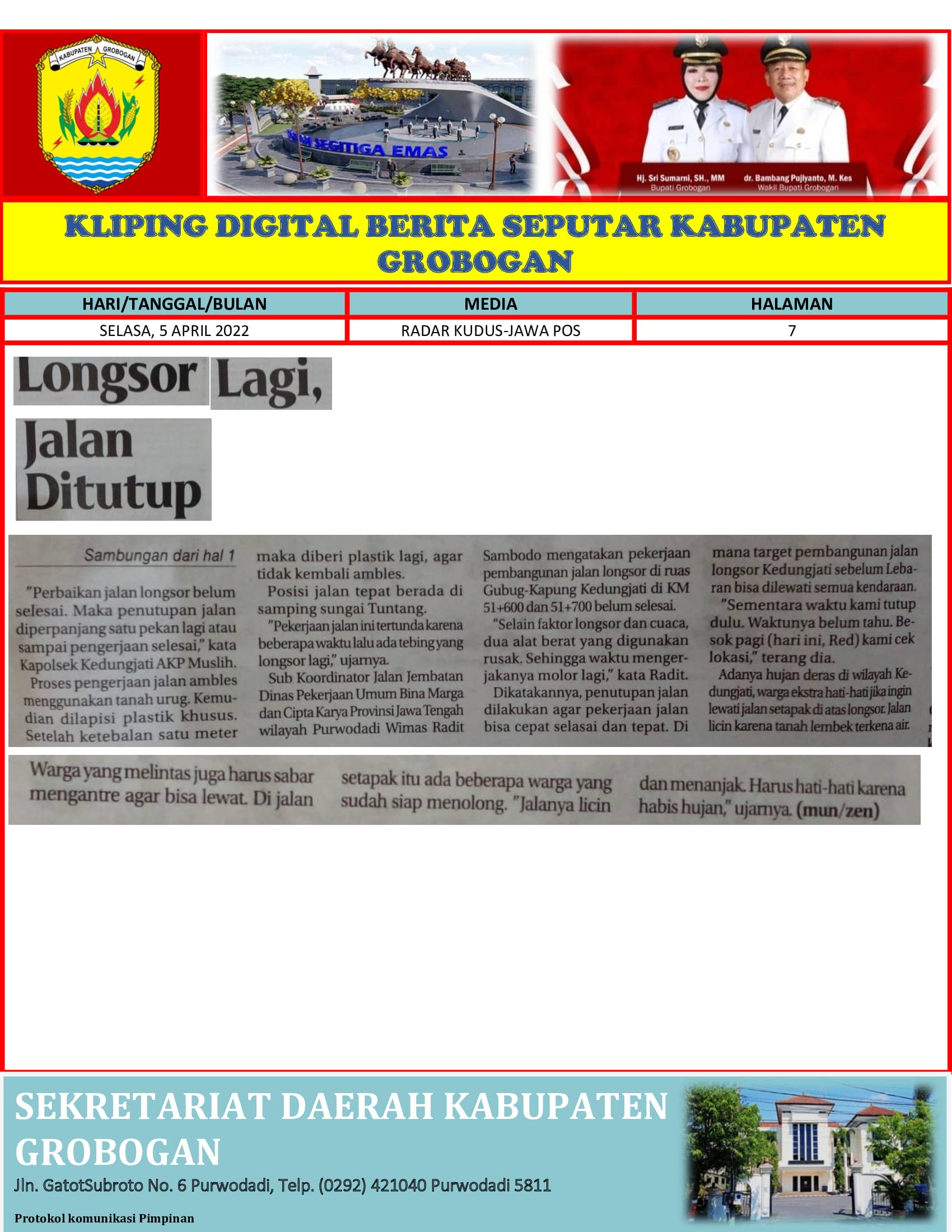 Sambungan Longsor Lagi Jalan Ditutup Radar Kudus 5042022