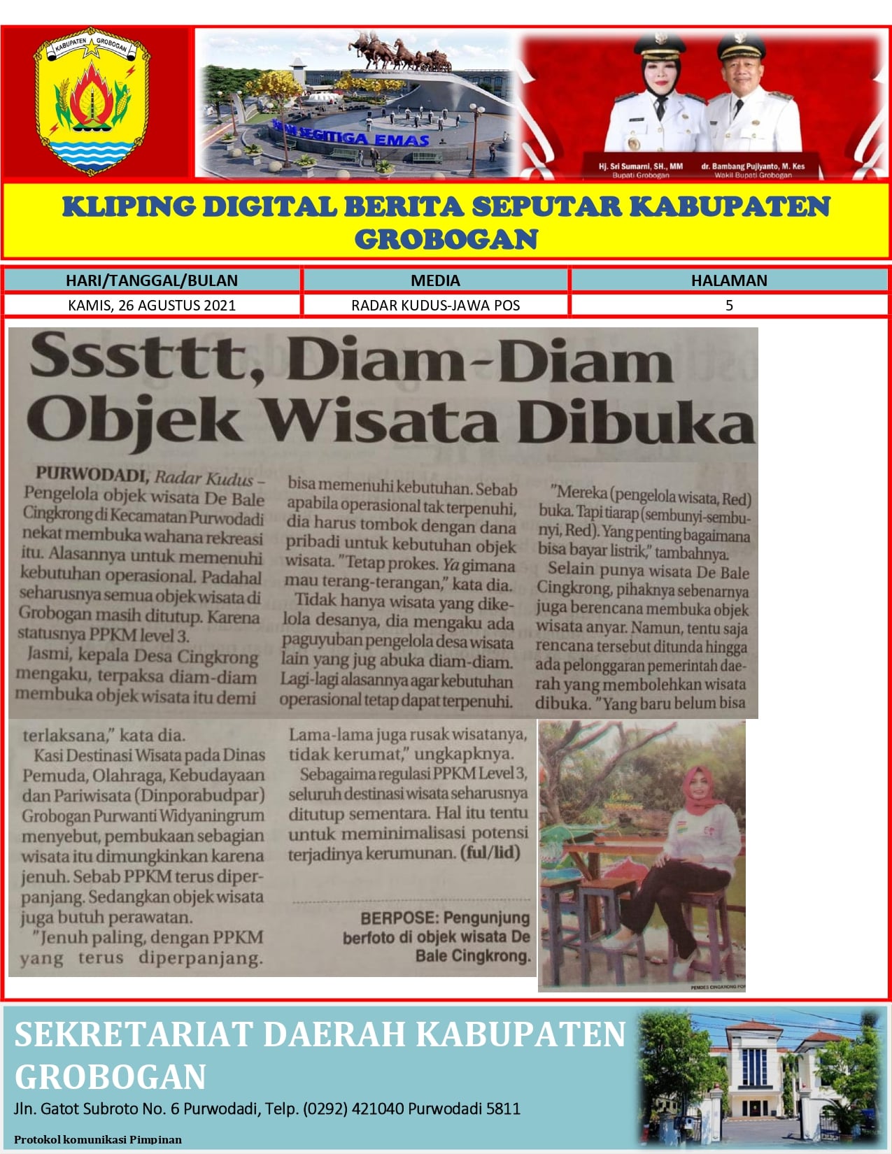 Sssttt Diam Diam Obyek Wisata Dibuka Radar Kudus 26.08.2021